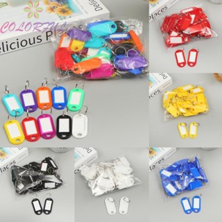 【COLORFUL】Multicolor optional plastic keychain tag luggage tag hotel number classification Fast delivery