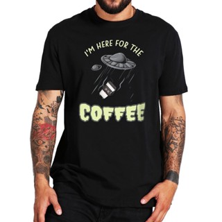 เสือยืดผู้ชาย Camiseta &amp;quot;Im Here For The Coffee&amp;quot; para hombres y mujeres, camisetas divertidas de OVNI Ali_01