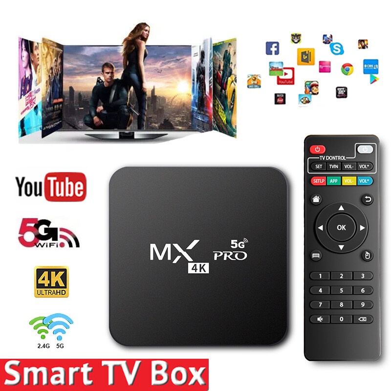 ใหม่สุด MXQ PRO Android 10 4K/HD ดิจิตอลTV BOX กล่อ กล่องแอนดรอยbox รองรับ RAM8G+ROM 128GB Wifi ดูบน Disney hotstar YouT