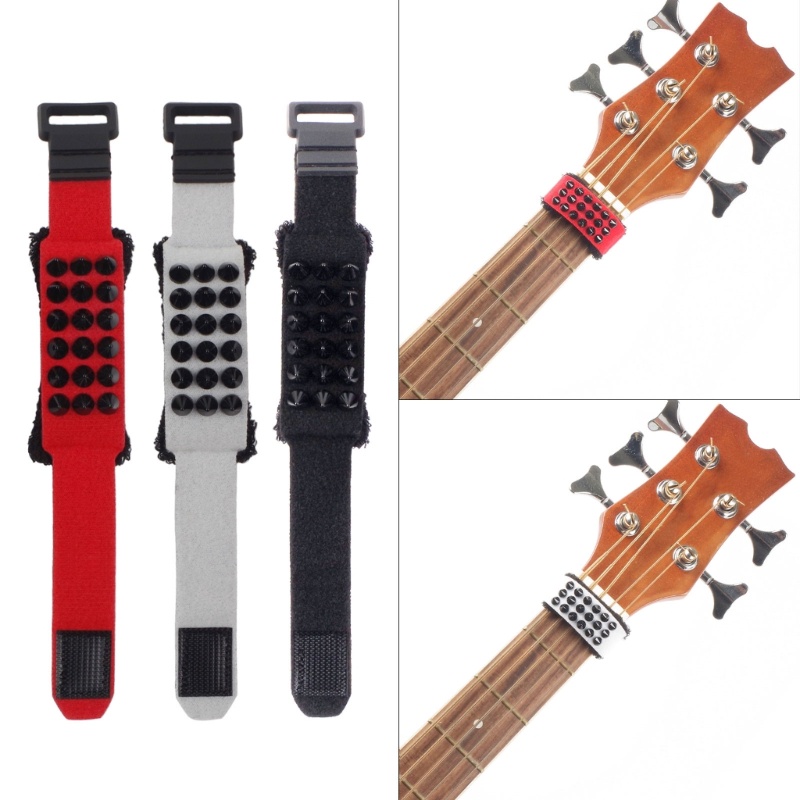 BS * ปรับกีตาร์ Fret Muter เทปเบส Mute Silencer Punk สไตล์กีตาร์ Fret String Mute Dampener กีตาร์ Fr