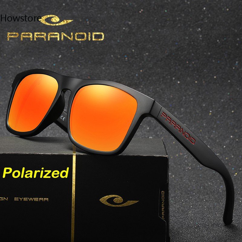 2023 PARANOID แว่นกันแดดผู้ชายโพลาไรซ์กระจกสี่เหลี่ยมออกแบบแบรนด์หรูหราวินเทจ