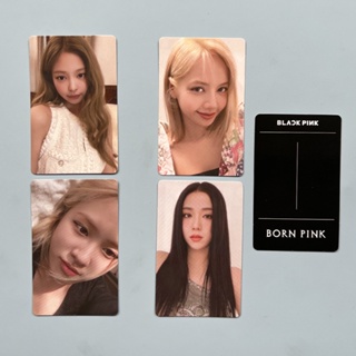 Bp BLACKPINK ใหม่ อัลบั้มรูปเกิด สีชมพู การ์ดโปสการ์ด ขนาดเล็ก การ์ดอัลบั้ม BLACK VER JENNIE ROSE JISOO LISA