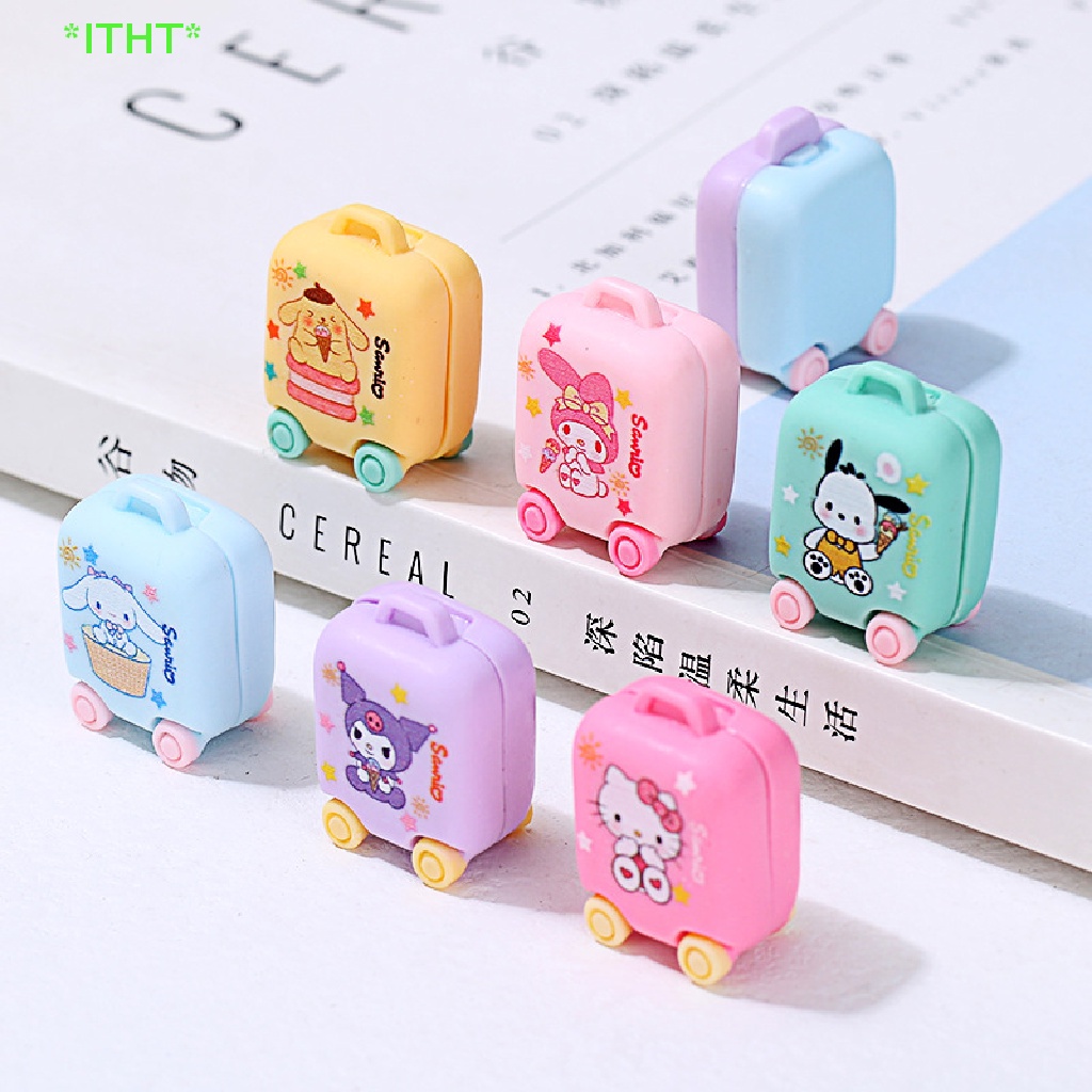 Itht> ใหม่ โมเดลกระเป๋าเดินทาง สองด้าน ลายการ์ตูน สามมิติ สําหรับตกแต่งบ้านตุ๊กตา 1 ชิ้น