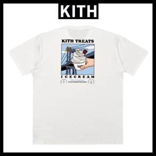 Kith Brooklyn Bridge เสื้อยืดคอกลม แขนสั้น พิมพ์ลายไอศกรีม สําหรับผู้ชาย และผู้หญิง