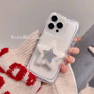 เคสโทรศัพท์มือถือ TPU นิ่ม แบบใส ลายดาว พร้อมขาตั้ง สําหรับ Xiaomi 13 Pro 12 12S 12X 12S 12 Pro Mi 11 Pro 11 Lite 5G NE