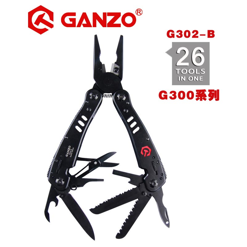 8lk Ganzo G302 Series G302-B G302-H Multi คีม26เครื่องมือใน1เครื่องมือมือชุดไขควงชุดมีดแบบพกพาคีมสแต