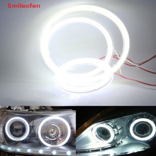 [Smileofen] แหวนไฟตัดหมอก LED COB SMD Angel Eyes สีขาว สําหรับตกแต่งรถยนต์