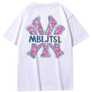 Mbl เสื้อยืดลําลอง ผ้าฝ้าย แขนสั้น คอกลม พิมพ์ลาย ทรงหลวม ใส่สบาย อินเทรนด์แฟชั่น_1