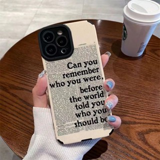 เคสโทรศัพท์มือถือนิ่ม กันหล่น ลายหนังสือพิมพ์ภาษาอังกฤษ สําหรับ Iphone Apple 11promax 12pro 13promax 14plus 14promax 8plus xr xs xsmax 6sgplus