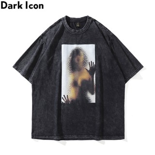 Dark Icon 2022 Men T-Shirt Hip Hop Streetwear Blurred Image T Shirt Harajuku Cotton Loose Tshirt Summer Short Sleev_04