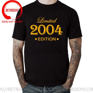 100% cotton T-shirt Funny 18 Year Old Gifts Vintage 2004 Limited Edition Birthday T Shirt Men Graphic Cotton Street_03