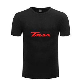 Lyzh เสื้อยืดคอกลม แขนสั้น ผ้าฝ้าย 100% พิมพ์ลายโลโก้ LYZH สําหรับ Yamaha TMAX-560 500 530