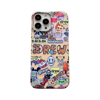 เคสโทรศัพท์มือถือแบบแข็ง ลายกราฟฟิตี้ Drew สําหรับ iPhone X Xs Xr Xsmax 11 11ProMax 12 12Pro 12ProMax 13 13Pro 13ProMax 14 14Pro 14Plus 14ProMax