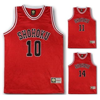 เสื้อกีฬาบาสเก็ตบอล คอสเพลย์ ลายการ์ตูนอนิเมะ Shohoku Sakuragi Hanamichi Rukawa Jersey