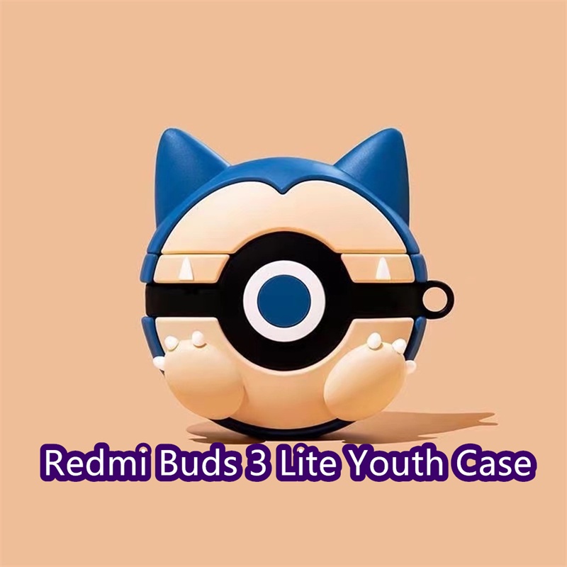 โปร่งใสและการ์ตูนฉลามสําหรับ Redmi Buds 3 Lite Youth Soft Headphone Case Cover