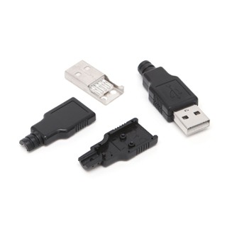 Rr ปลั๊กซ็อกเก็ตเชื่อมต่อ USB 2 0 Type A ตัวผู้ 4 Pin สําหรับพลาสติก 10 ชุด