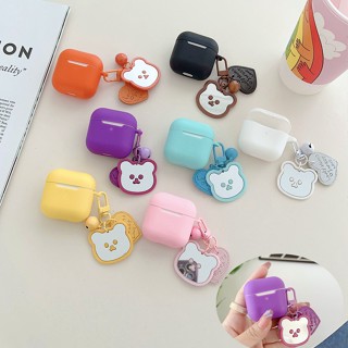 เคสซิลิโคน พร้อมจี้พวงกุญแจกระจก อุปกรณ์เสริม สําหรับ AirPods PRO 4 PRO 5 AirPods 4 4 PRO 4 inPods mini 4 AirPods 4 mini 4 PRO