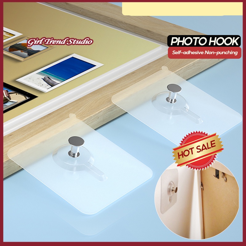 ตะขอแขวนติดผนัง ติดแน่น ติดง่าย  [2 ชิ้น]