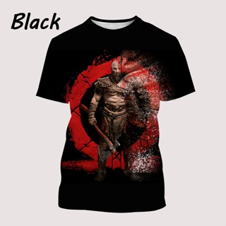 2023 New Summer Fashion God Of War Game 3D Printing Casual Personality Round Neck Short Sleeve T-Shirt Top_02