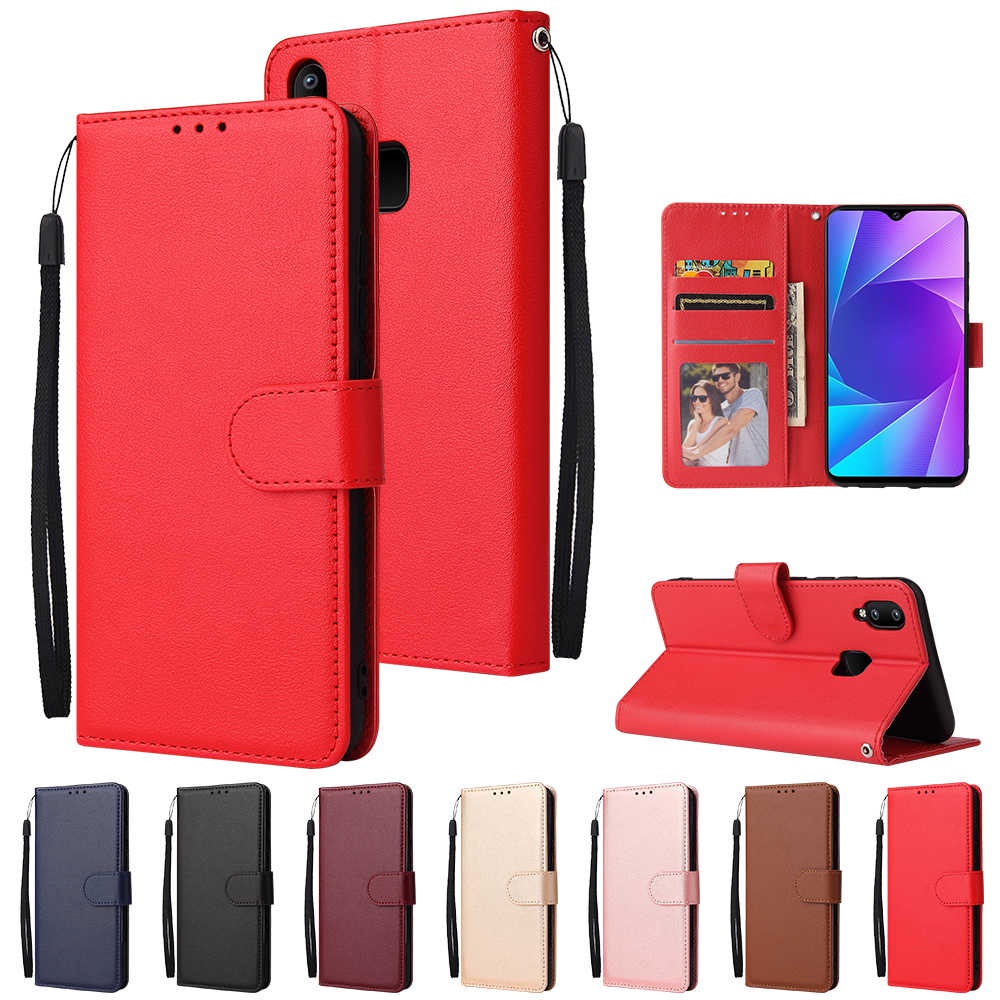 เคส Vivo Y91c Y1s 1820 Y53 Y31 Y55S 2021 5G Y76S Y76 5G Y95 Y93 Y91 พลิกกรณีโทรศัพท์กระเป๋าสตางค์ PU หนังกรอบรูปบัตรช่องใส่โทรศัพท์กันชน TPU นุ่ม