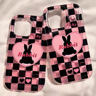 เคสซิลิโคนใส ลายกระต่ายน่ารัก กันกระแทก สําหรับ IPhone 14 13 12 11 Pro Max XS X XR 8 7 Plus 6S Mini