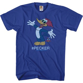 Hashtag Woody Woodpecker T-Shirt เสื้อยืดสีขาวผู้ชาย เสื้อคนอ้วนผญ_03