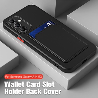 Card Slot Back Case Camera Protection Soft Cover For Samsung Galaxy A14 A34 A54 A24 4G 5G