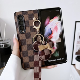 เคสโทรศัพท์มือถือหนัง ฝาพับ ลายสก๊อต พร้อมช่องใส่บัตร สําหรับ Samsung Galaxy Z Fold 3 Z Fodl 4 5G Fold 3 Z Flip 4