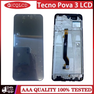 Tecno Pova 3 LF7 อะไหล่หน้าจอ LCD พร้อมกรอบหน้าจอ แบบเปลี่ยน