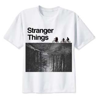 เสื้อยืดคอกลม พิมพ์ลายอนิเมะ stranger things คุณภาพสูง แฟชั่นฤดูร้อน สําหรับผู้ชาย 2017_01