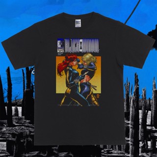 ย้อนยุคเสื้อยืด ลาย Marvel Black Widow โดย UnderWorldS-5XL