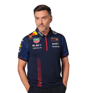 ใหม่ เสื้อโปโลแขนสั้น แบบแห้งเร็ว F1 สําหรับผู้ชาย 2023