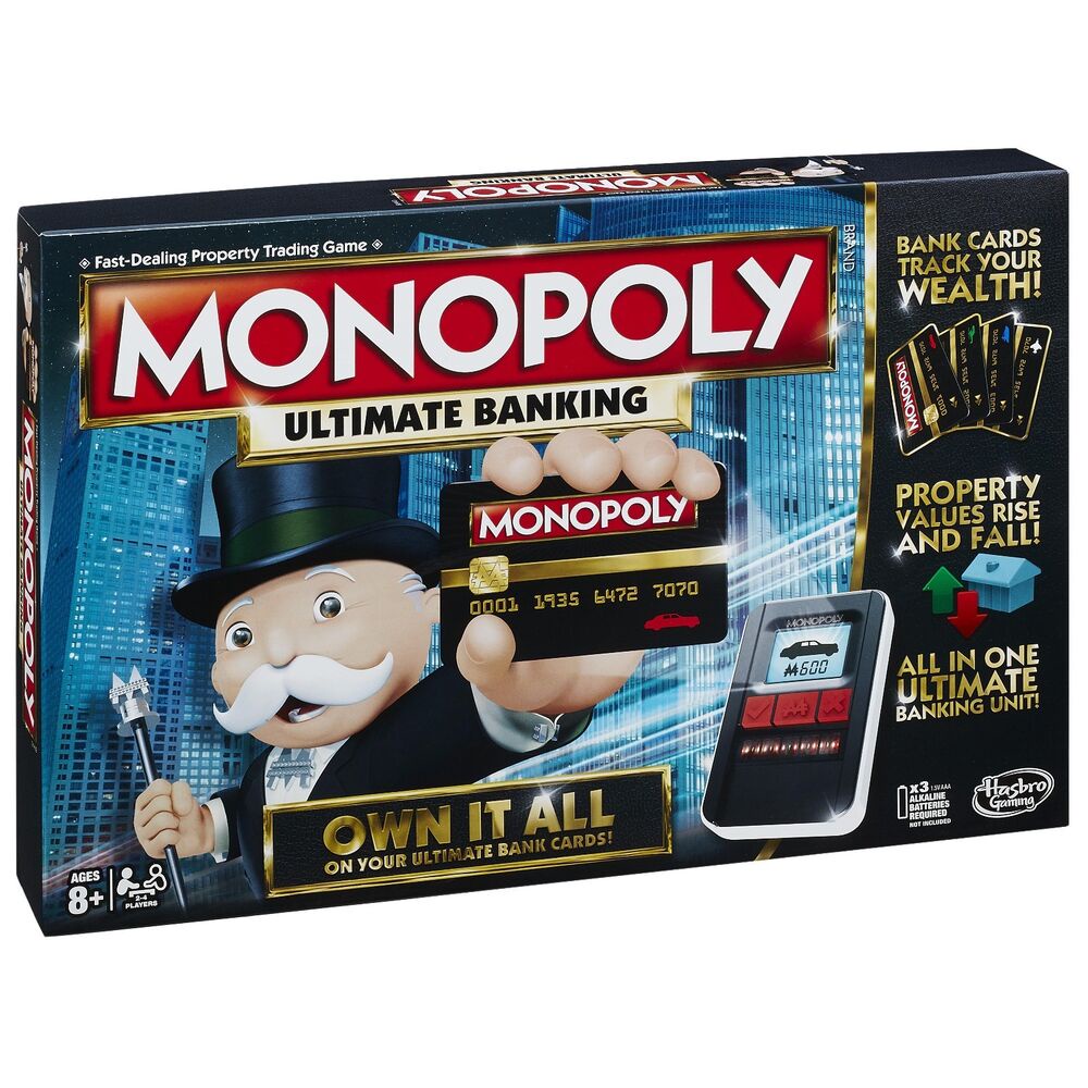 เกมกระดาน 2-4 ผู้เล่น Monopoly Ultimate Banking เกมในร่ม อายุ 8 ปีขึ้นไป