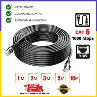 【จัดส่งรวดเร็ว】สายเคเบิลเครือข่ายอีเธอร์เน็ต Lan RJ45 CAT6 UTP 8 1 เมตร 2 เมตร 3 เมตร 5 เมตร 10 เมตร