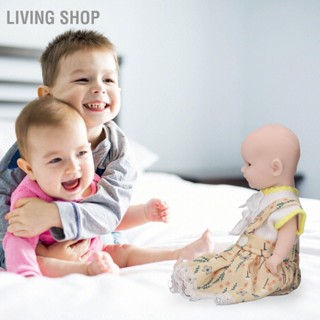 Living Shop ตุ๊กตาสาวซิลิโคนขนาด 6 นิ้วชุดสีเหลืองตุ๊กตาทารกแรกเกิดไร้ขนตุ๊กตาทารกเหมือนจริง