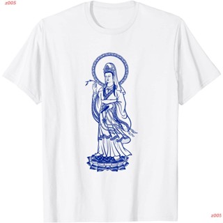 เสื้อยืดผู้ z005 พระโพธิสัตว์ Blue Buddha Quan Yin Buddhism Asian Buddhist Gift T-Shirt พระพุทธเจ้า เสื้อยืดพิมพ์ลาย เสื