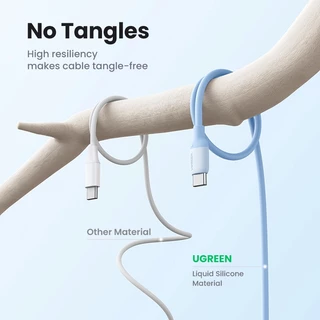 UGREEN สาย USB C 60W Type C ถึง Type C สําหรับ MacBook Samsung Huawei PD60W USB Type C สายชาร์จเร็วซิลิโคนเหลว
