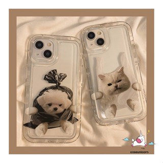 เคสโทรศัพท์มือถือแบบนิ่ม ใส กันกระแทก ลายการ์ตูนสุนัข แมวน่ารัก สําหรับ Realme C15 C55 C53 C21Y C25 C12 C35 C33 C25Y C25s C11 C30 C30s 7i 9i 6i 5 5i 5s C20 C20A C17 C3 C1 C2