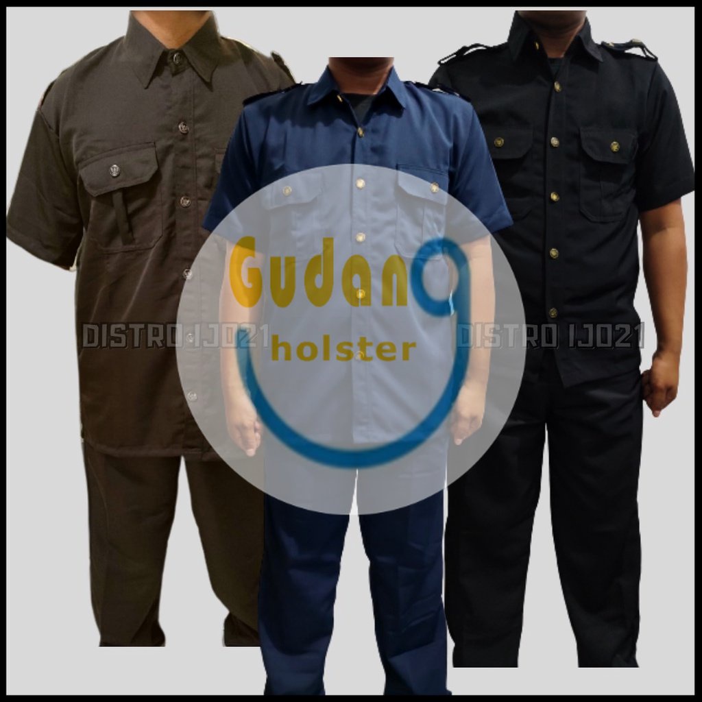 Hitam สั้น SAFARI สีดําสีน้ําตาลสั้น SAFARI ชุดไดร์เวอร์ SAFARI ชุดแขนสั้น SAFARI Security Guard