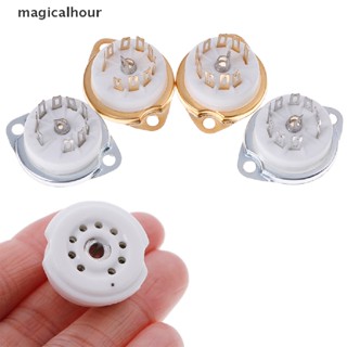 Magicalhour^^ ซ็อกเก็ตท่อเซรามิก 9pin สําหรับ EL84 ECC82 6922 12AX7 1 ชิ้น