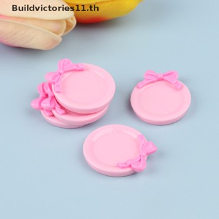 Buildvictories11 จานขนมหวานจิ๋ว 1:12 อุปกรณ์เสริม สําหรับบ้านตุ๊กตา 5 ชิ้น