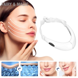 Fairy &amp; Magic V Face Machine Microcurrent Red Blue Led การยกการสั่นสะเทือนการนวด Belt เพื่อลดคางสองชั้น