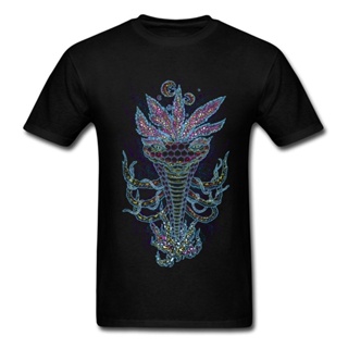 Kundalini Meditation T-shirt Men Snake Spirit T Shirt Awesome Hinduism Style Clothes Mens Black Tops Hip Hop Tees P_02