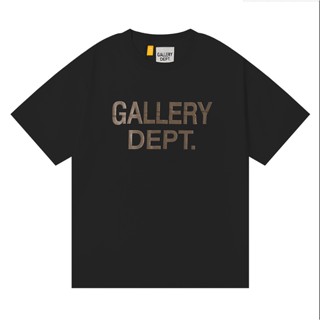 🆕 เสื้อยืดแขนสั้นลําลอง พิมพ์ลายตัวอักษร GALLERY DEPT สีดํา พลัสไซซ์ สําหรับผู้ชาย และผู้หญิง