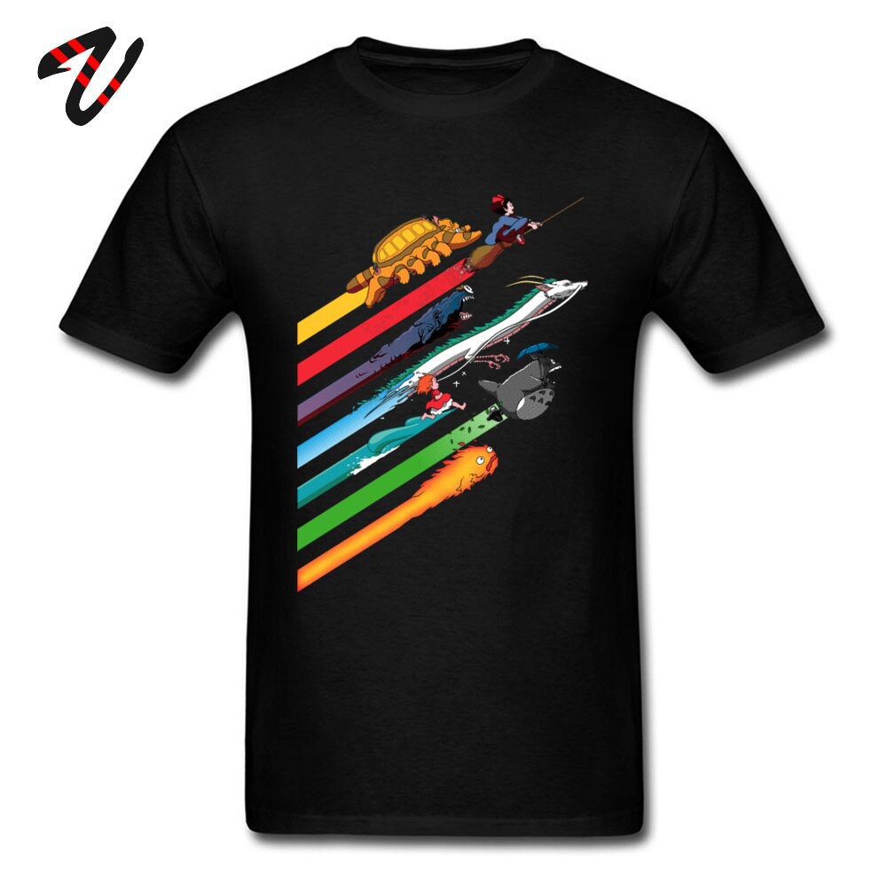 ขายร้อนผ้าฝ้าย Rainbow Speed Race Totoro เต่าเกม STUDIO GHIBLI มิยาซากิ Anime Dragon Spirited Away G