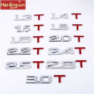 Hardingsun สติกเกอร์ฉลากโลหะ 1.8T 1.5T 2.0T V6 4WD 3D สําหรับติดตกแต่งรถยนต์