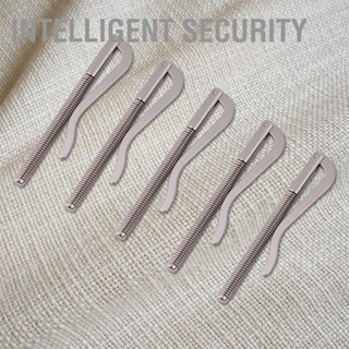  Intelligent Security 5 ชิ้นทนทานเงินคลิปสปริง DIY เครื่องมือสำหรับกระเป๋าสตางค์หนัง Bifold กระเป๋าใส่บัตรเครดิต