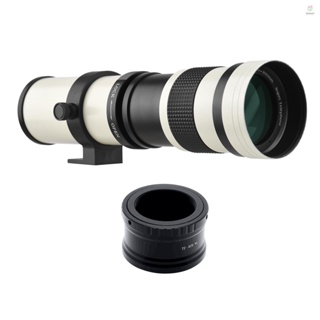 Btt เลนส์ซูมกล้อง MF Super Telephoto F/8.3-16 เมาท์ T2 420-800 มม. พร้อมแหวนอะแดปเตอร์เมาท์ M เกลียว 1/4 แบบเปลี่ยน สําหรับกล้อง M2 M3 M5 M6 Mark II M10 M50 M100 M200