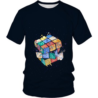 ✽♝❣4-13 Year Children Fashion 3D Print T-Shirt Boys Girls Magic Cube Eagle Aircraft Galaxy Funny Des_02
