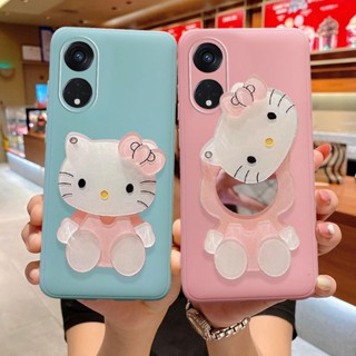 เคสโทรศัพท์OPPO Reno8 T 4G 5G 2022มือถือ ซิลิโคนนิ่ม พร้อมกระจกแต่งหน้า หลากสี สําหรับ เคสOPPO Reno 8T 5G